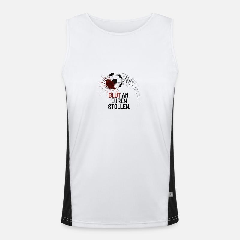 WM Katar Protest 2022 Blut an Stollen Protestshirt Funktionelles Kontrast-Tank Top für Männer 
