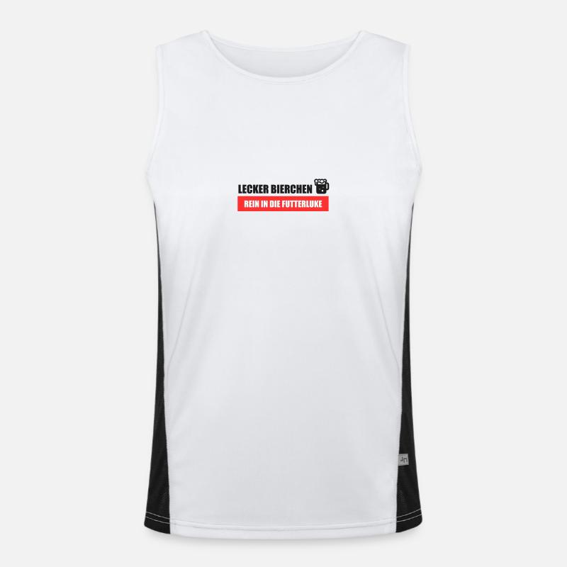 Lecker Bierchen Futterluke Funktionelles Kontrast-Tank Top für Männer 