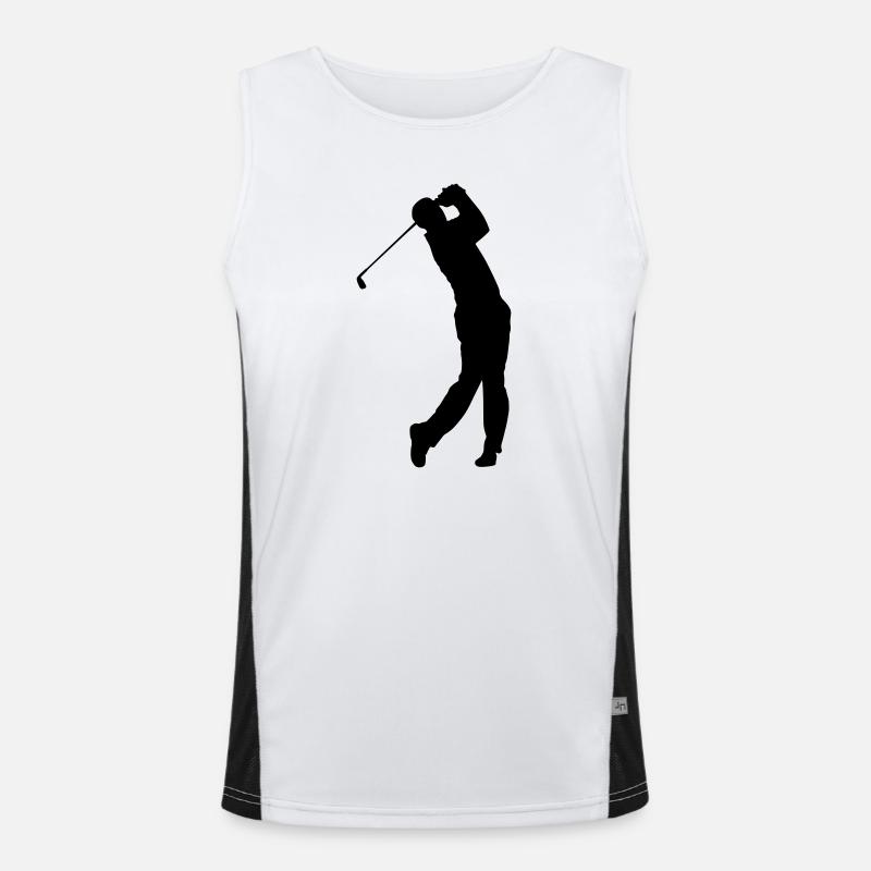 Golfer shadow Men's Functional Contrast Tank Top 
