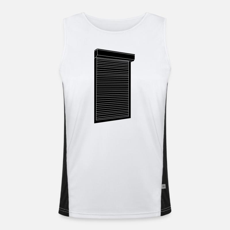 Roller shutter blinds - Men's Functional Contrast Tank Top  - white/black