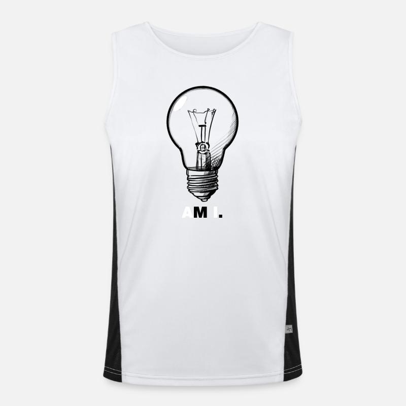 Idea: Am I. Funktionelles Kontrast-Tank Top für Männer 
