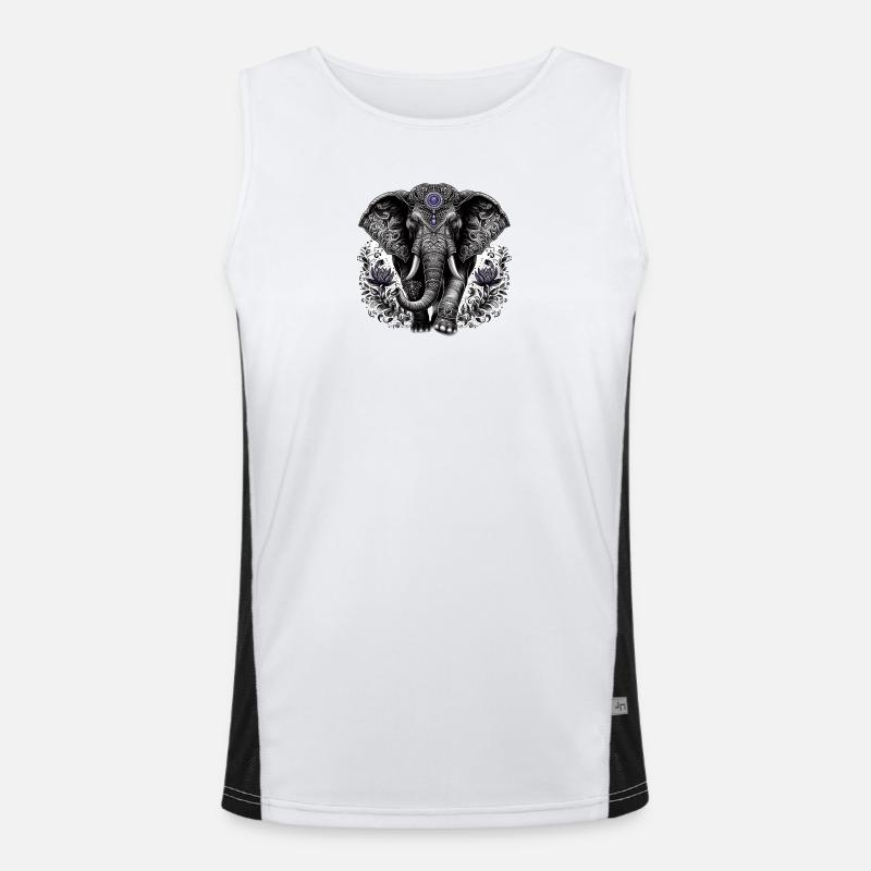 Éléphant avec coiffe Débardeur respirant contrasté Homme 