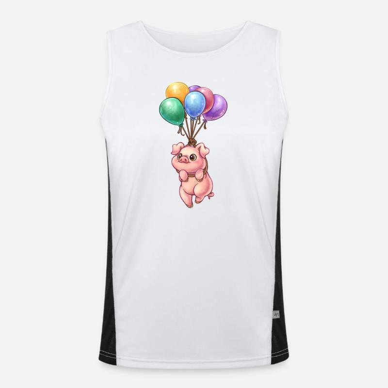 Piggyloon Funktionelles Kontrast-Tank Top für Männer 