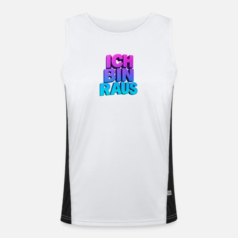 Ich Bin Raus 3D Gradient Funktionelles Kontrast-Tank Top für Männer 