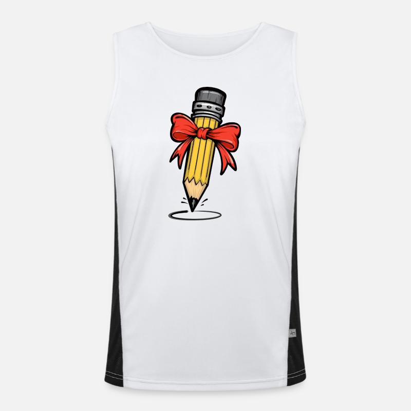 Stift Bleistift Kunst Funktionelles Kontrast-Tank Top für Männer 