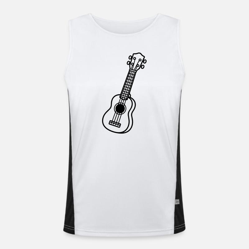 Ukulele Funktionelles Kontrast-Tank Top für Männer 