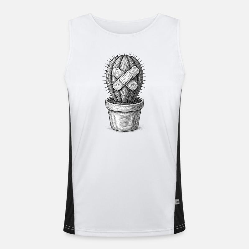 Cactus bandé Débardeur respirant contrasté Homme 