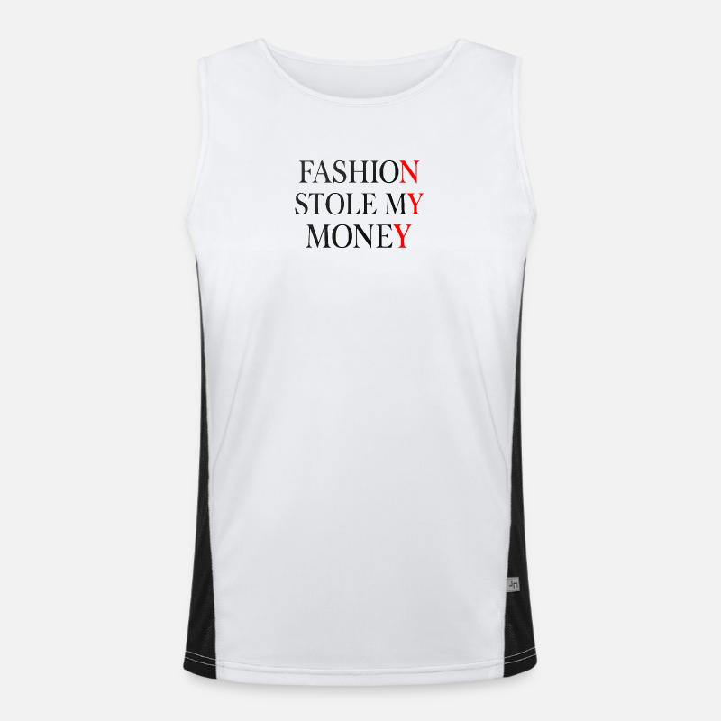 La mode m’a volé mon argent Débardeur respirant contrasté Homme 