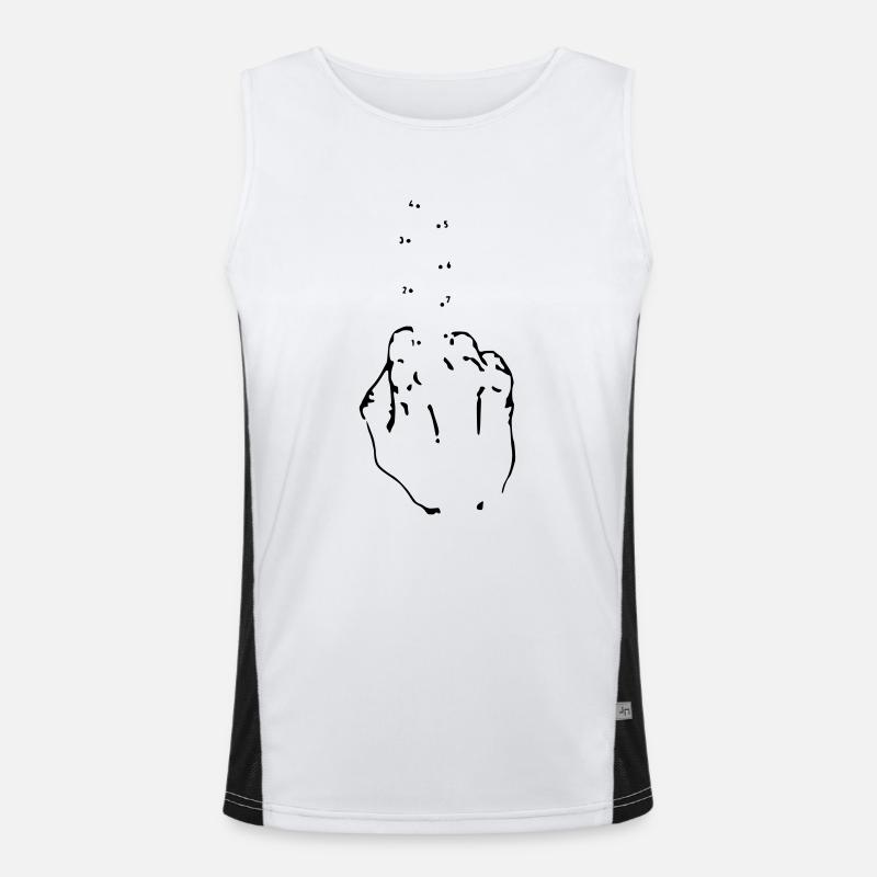 Mittelfinger Funktionelles Kontrast-Tank Top für Männer 