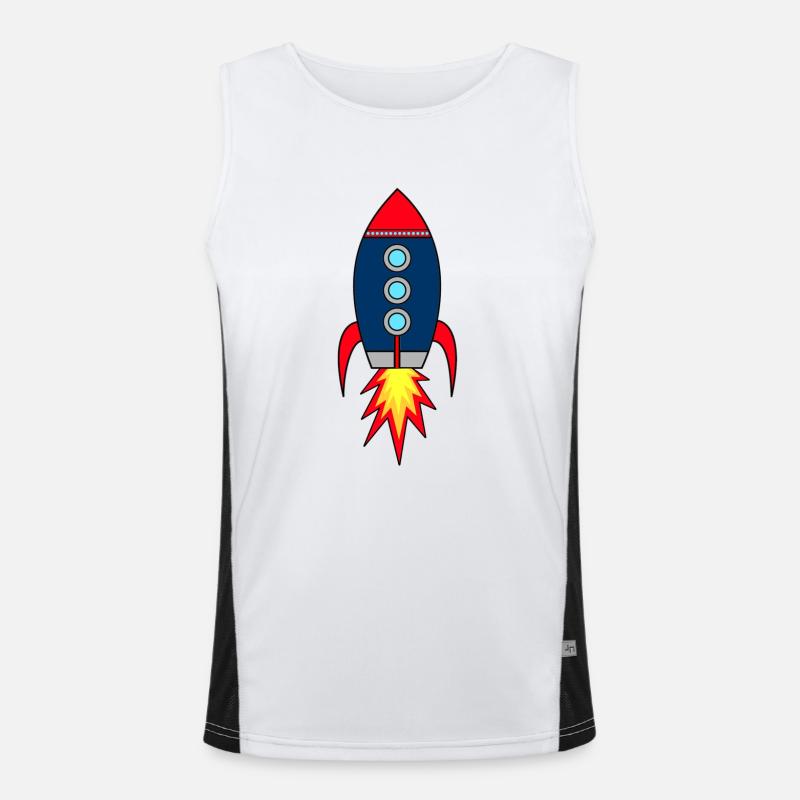 Rocketman * rocket launch Men's Functional Contrast Tank Top 