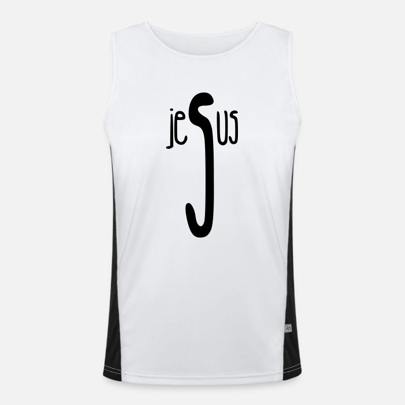Jesus / Christianity / Catholic Men's Functional Contrast Tank Top 
