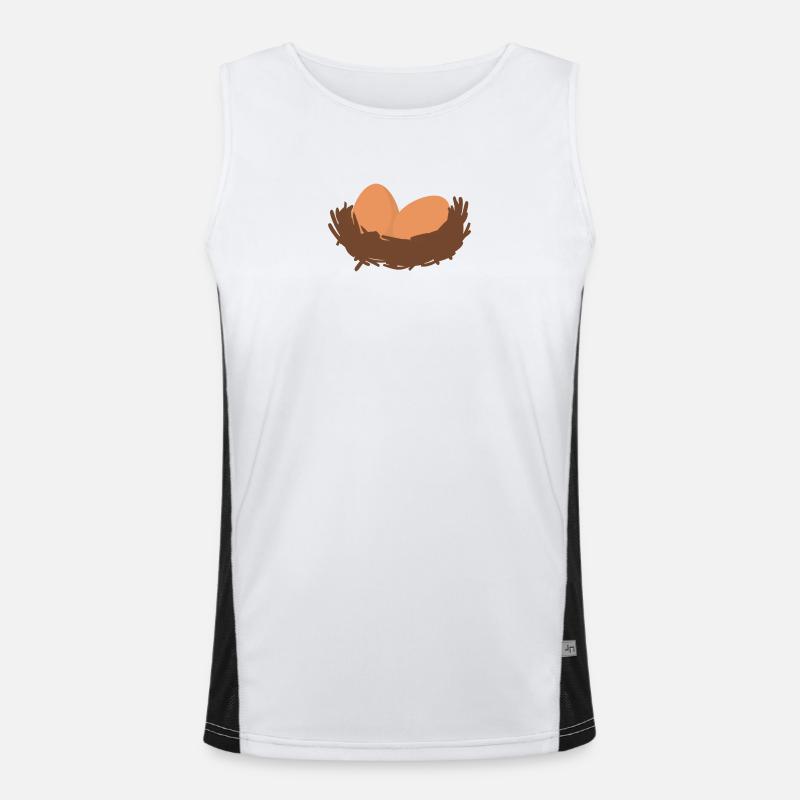 Eggs Nest Egg Easter - Men's Functional Contrast Tank Top  - white/black