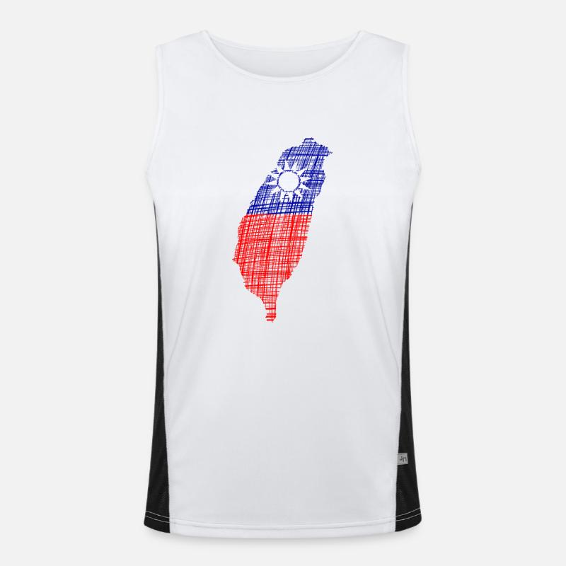 Taiwan Funktionelles Kontrast-Tank Top für Männer 