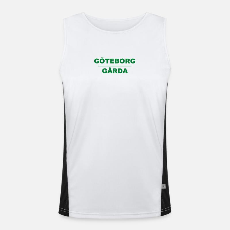 Göteborg Gårda – Design vert-noir Débardeur respirant contrasté Homme 
