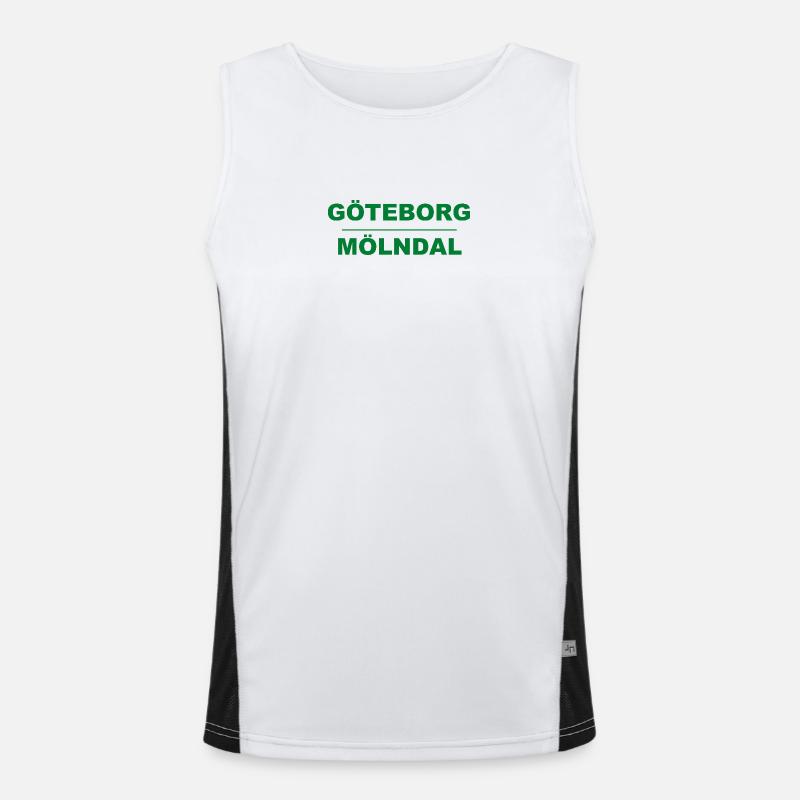 Göteborg Mölndal – Design vert-noir Débardeur respirant contrasté Homme 