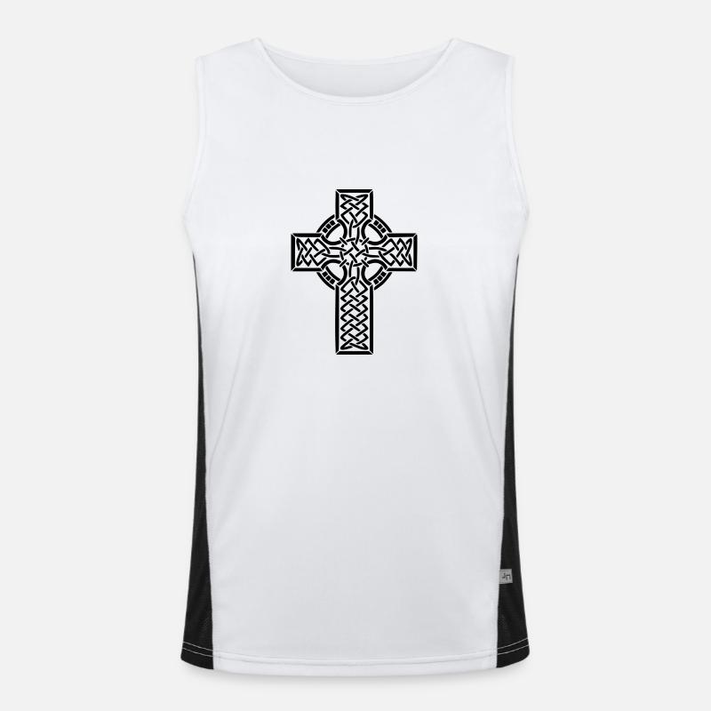 Celtic cross Men's Functional Contrast Tank Top 