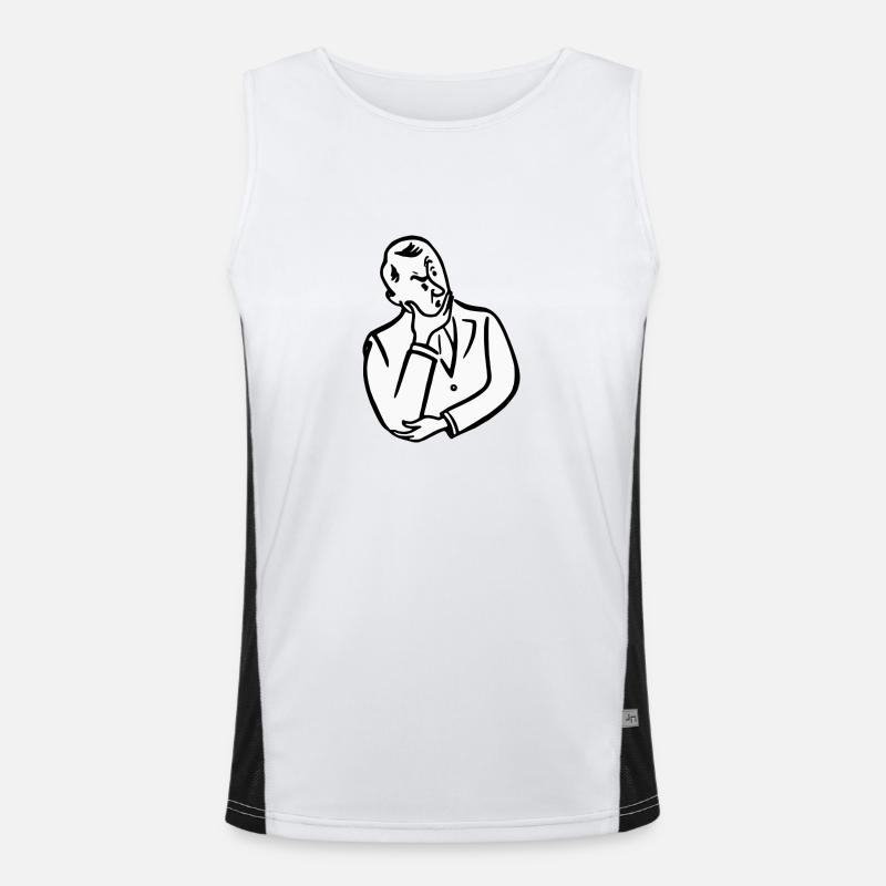 Nachdenklich Funktionelles Kontrast-Tank Top für Männer 