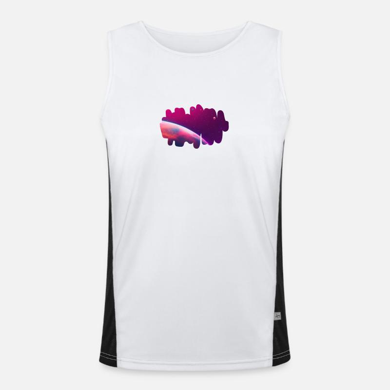 Galactic Panorama Men's Functional Contrast Tank Top 