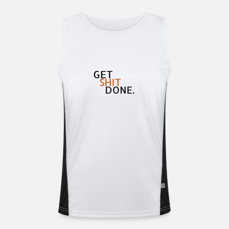 Get Shit Done Typo Tee Men's Functional Contrast Tank Top 