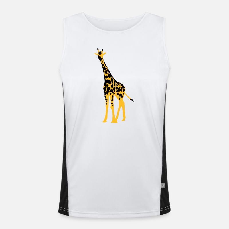 giraffe - Men's Functional Contrast Tank Top  - white/black