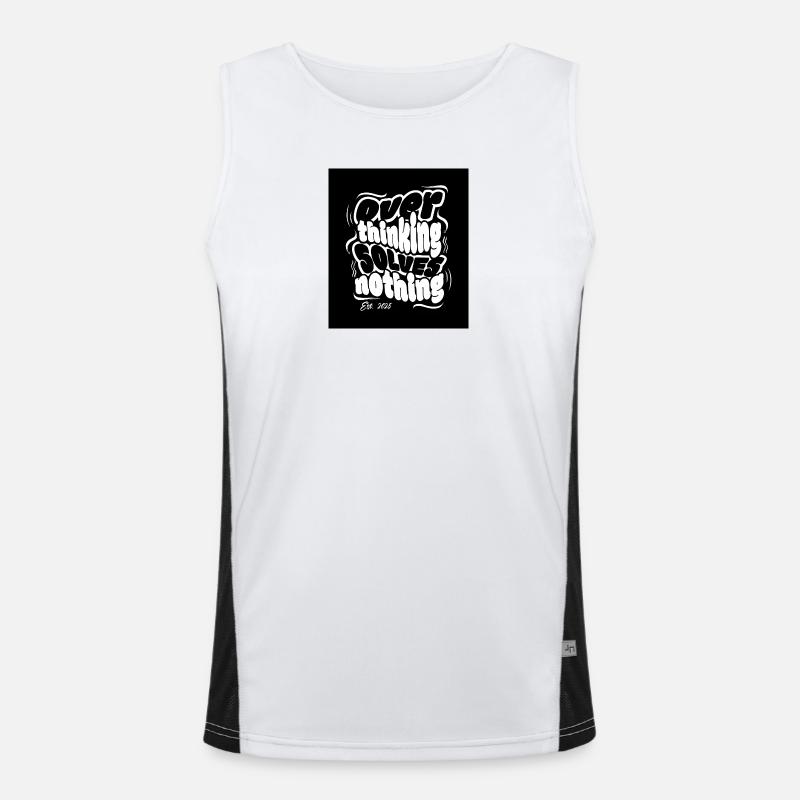 Stop thinking, solve nothing Men's Functional Contrast Tank Top 