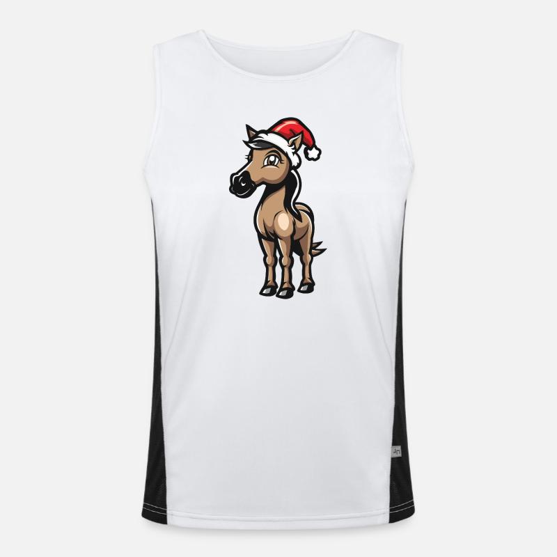 Cheval Noël Débardeur respirant contrasté Homme 