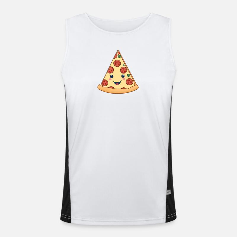 Tranche de pizza douillette Débardeur respirant contrasté Homme 