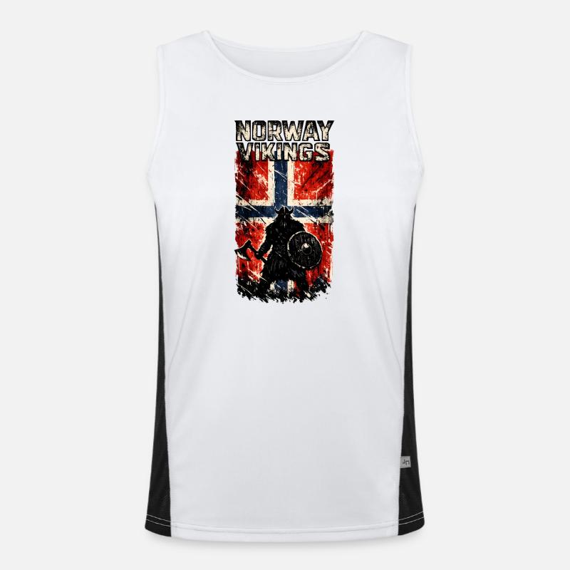 Nordic Viking Warflag Men's Functional Contrast Tank Top 