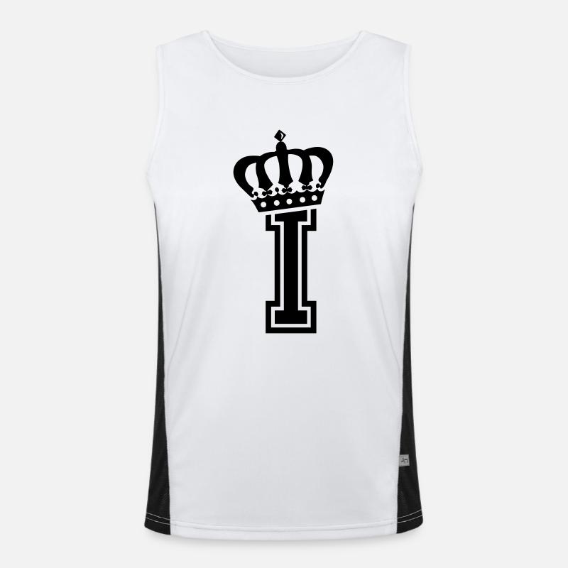 Buchstabe I Funktionelles Kontrast-Tank Top für Männer 