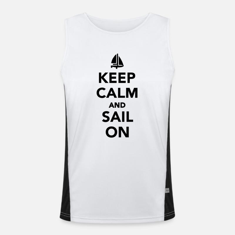 Keep calm and sail on Débardeur respirant contrasté Homme 