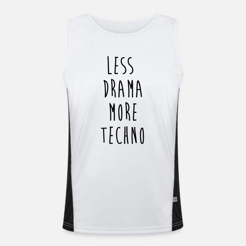 LESS DRAMA MORE TECHNO Men's Functional Contrast Tank Top 
