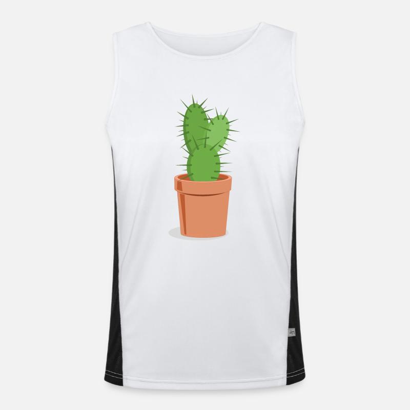 Prickly cactus Men's Functional Contrast Tank Top 