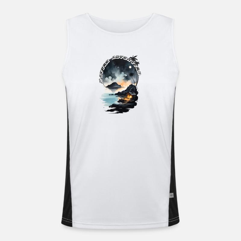 Nature-Adventure Funktionelles Kontrast-Tank Top für Männer 