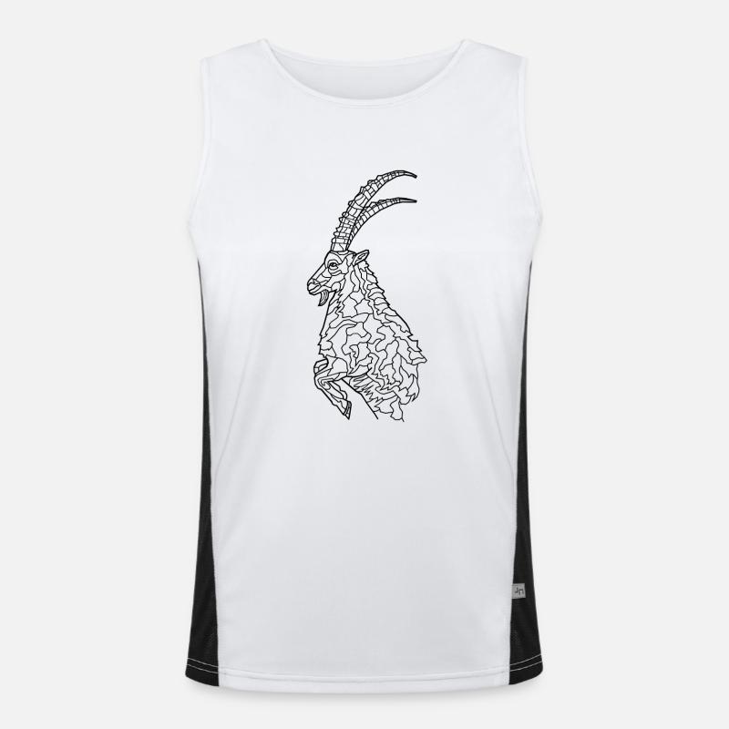 Steinbock Funktionelles Kontrast-Tank Top für Männer 