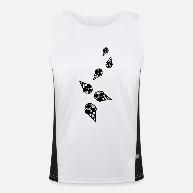 Eis Icon Symbol Funktionelles Kontrast-Tank Top für Männer 