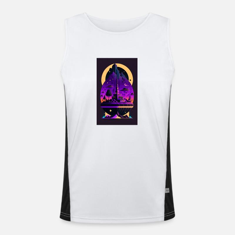 ORIGINALE KUNST Funktionelles Kontrast-Tank Top für Männer 