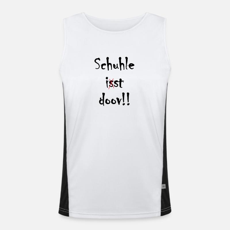 Schule ist doof ... oder doch nicht? Funktionelles Kontrast-Tank Top für Männer 