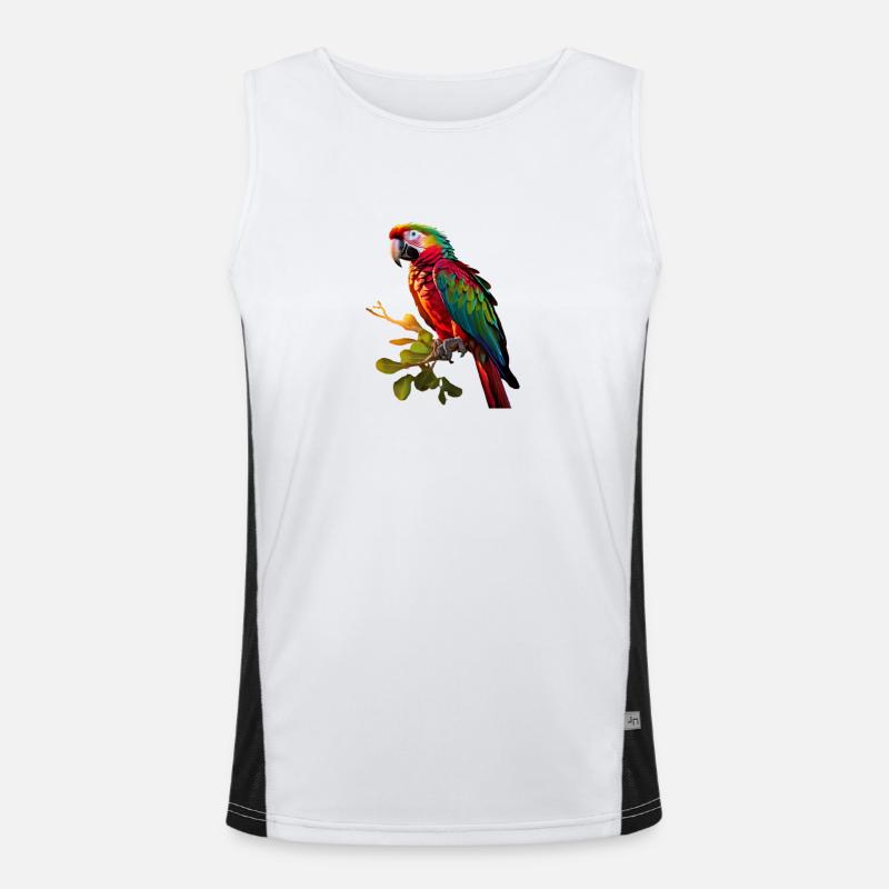Papagei Funktionelles Kontrast-Tank Top für Männer 