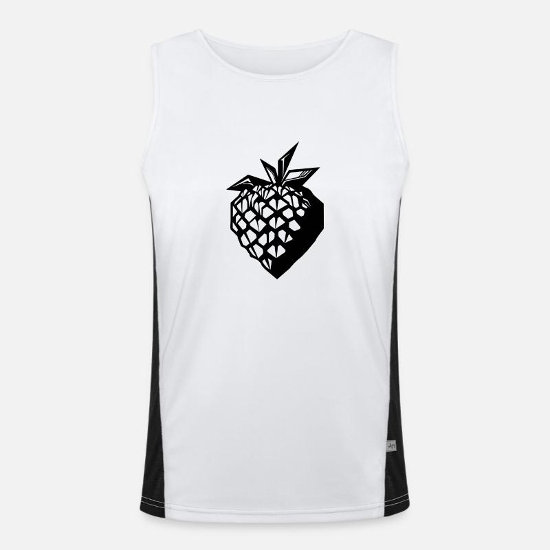 Fraise Fruit Fruit Débardeur respirant contrasté Homme 