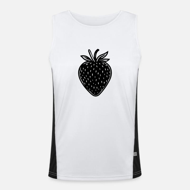 Erdbeere Obst Frucht Funktionelles Kontrast-Tank Top für Männer 