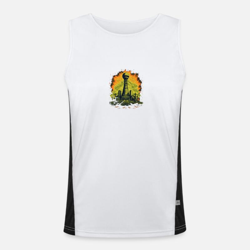 Chernobyl atom 11 Men's Functional Contrast Tank Top 