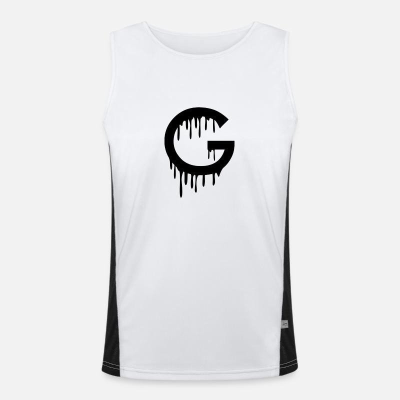 buchstabe G Funktionelles Kontrast-Tank Top für Männer 
