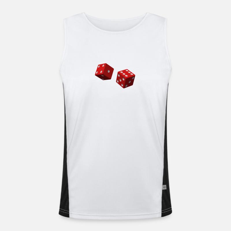 Red dice - Men's Functional Contrast Tank Top  - white/black