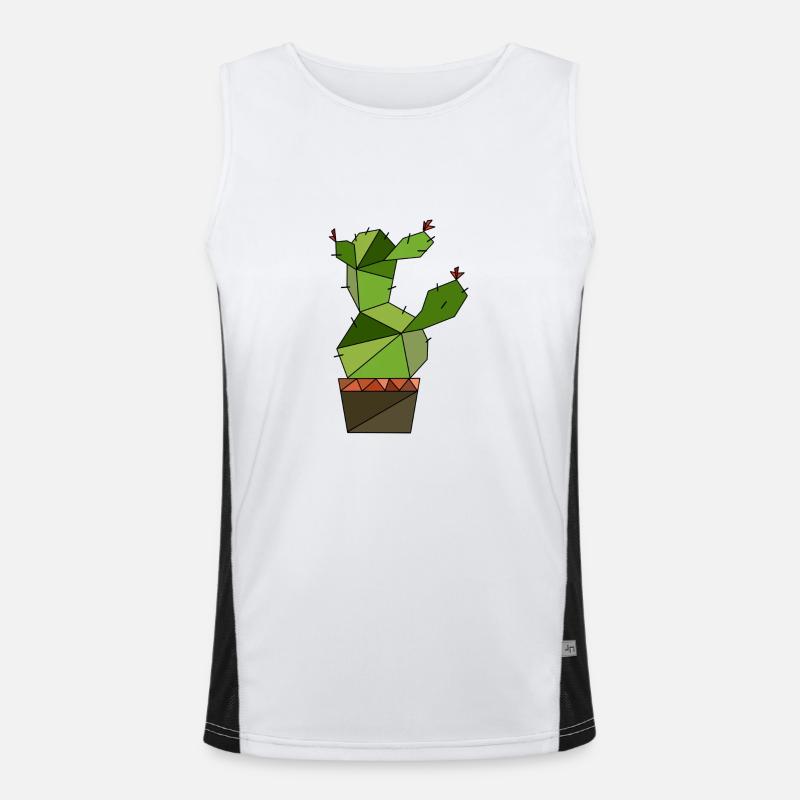 Cactus geometric Men's Functional Contrast Tank Top 