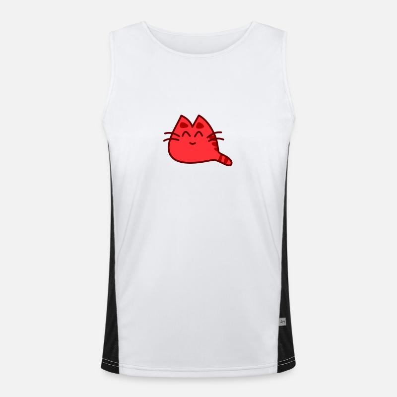 Cute Cat Cat Meow - Men's Functional Contrast Tank Top - white/black