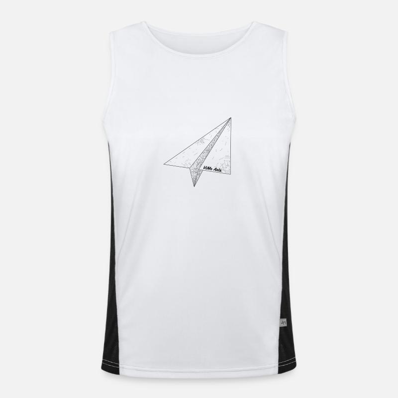 Simple Airplane Men's Functional Contrast Tank Top 
