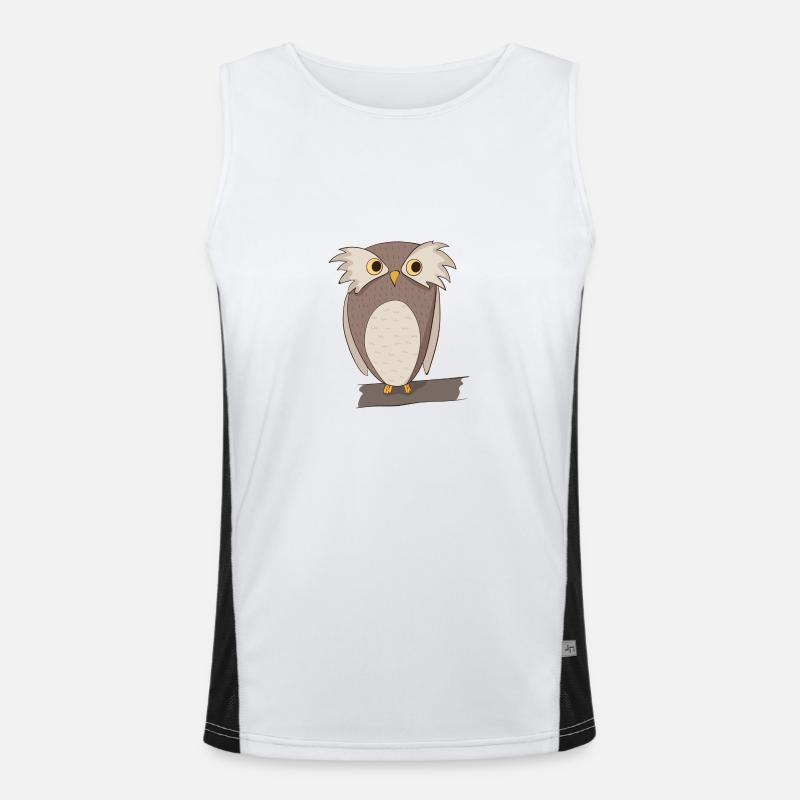 Owl Comic Men's Functional Contrast Tank Top 