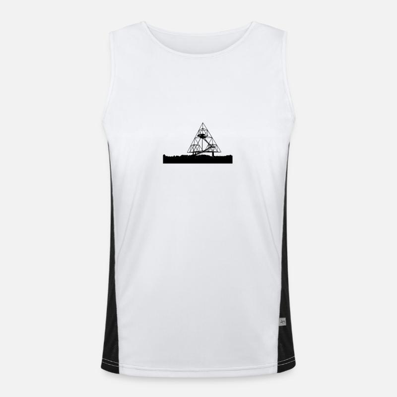 Bottrop Tetraeder Funktionelles Kontrast-Tank Top für Männer 