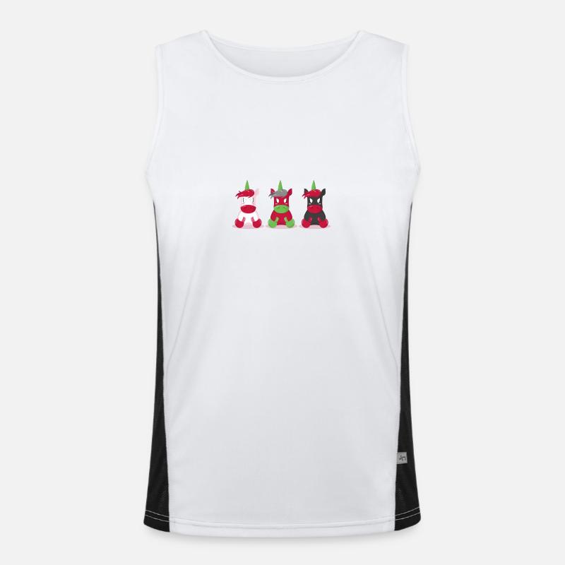 Einhorn Funktionelles Kontrast-Tank Top für Männer 