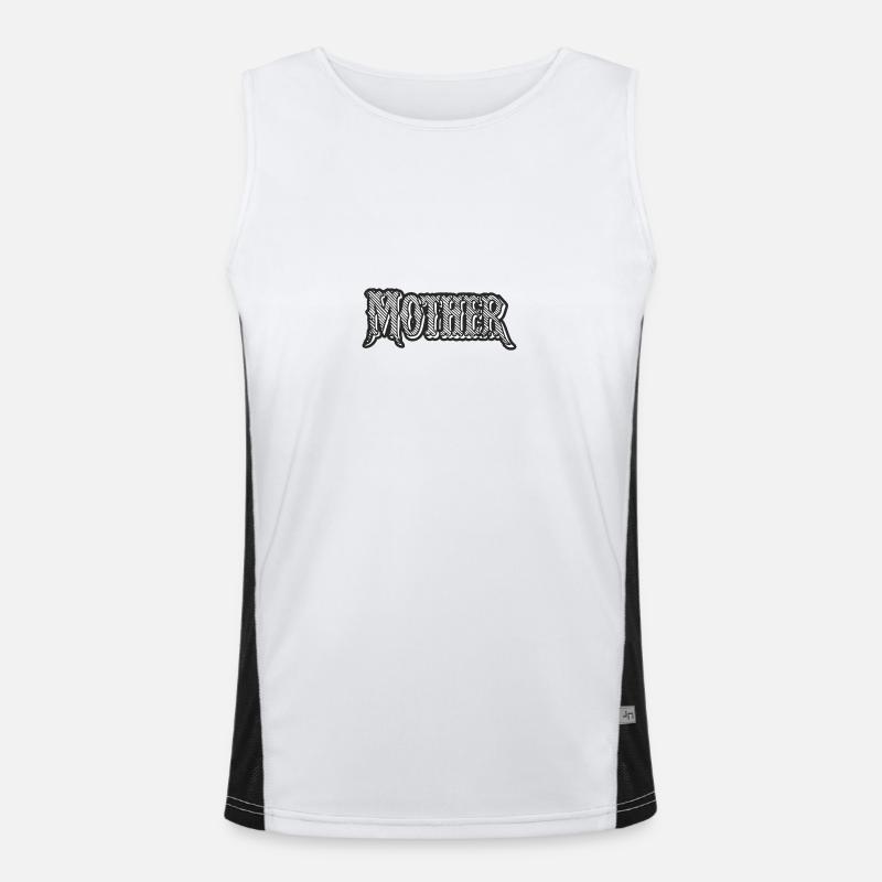 lettrage mère en noir et blanc Débardeur respirant contrasté Homme 